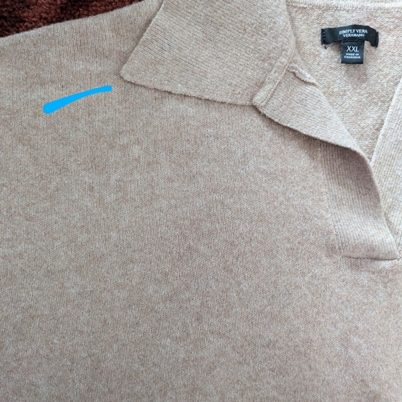 Simply Vera Vera Wang Cashmere Blend Minimalist Pullover Sweater - Picture 6 of 7